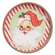 Nostalgic Santa Round Wooden Tray - 11.75"