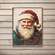 Nordic Noel Santa Framed Canvas - 12.5x16.5