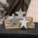 3 Set - Silver Wooden Stars
