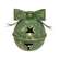 Distressed Green Metal Bow Jingle Bell Taper Holder