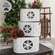3/Set - Distressed White Snowflake Oval Metal Buckets