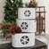 3/Set - Distressed White Snowflake Oval Metal Buckets