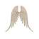 Distressed White Metal Angel Wings - 11.5"H