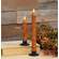 Pumpkin Spice Vintage Twist Flicker Flame Timer Taper, 9.5"