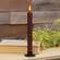 Burnt Burgundy Vintage Twist Flicker Flame Timer Taper, 9.5"