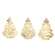 3/Set - Silver Mercury Glass LED Christmas Trees