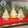 3/Set - Silver Mercury Glass LED Christmas Trees