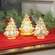 3/Set - Silver Mercury Glass LED Christmas Trees