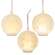 4" Winter Pattern Bulb Ornament w/LED Candle - 3 Asstd