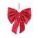 Red Plush Christmas Bow - 13.5"H