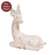 White Distressed Resin Side-Look Reindeer - 4.5"
