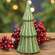 Green Ceramic Christmas Tree Sitter - 6.75"H