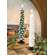 White Flocked Christmas Tree LED Timer Taper - 11.5"H