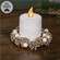 Pearl & Champagne Sparkle Candle Ring - 3"