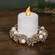 Pearl & Champagne Sparkle Candle Ring - 3"