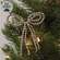 Champagne Beaded Bow Ornament