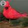 Glittered Standing Cardinal - 6"H