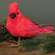 Glittered Standing Cardinal - 6"H