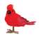 Glittered Standing Cardinal - 5"H