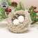 Sugar Frosted Bird Nest With Eggs - 3.5"