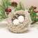 Sugar Frosted Bird Nest With Eggs - 3.5"