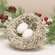 Sugar Frosted Bird Nest With Eggs - 4.5"