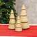 Gold Glittered Cone Tree - 8.25"H