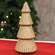 Gold Glittered Cone Tree - 10"H