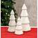 White Glittered Cone Tree - 8.25"H