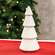White Glittered Cone Tree - 10"H
