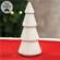 White Glittered Cone Tree - 8.25"H