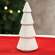 White Glittered Cone Tree - 8.25"H