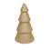 Gold Glittered Cone Tree - 6"H