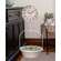 White Vintage Hanging Decorative Scale w/Clock - 65130;