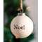 Noel White Enamel Ornament -25001;