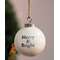Merry and Bright White Enamel Ornament -25003;