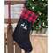 Red Buffalo Check Reindeer Stocking - # 13949B