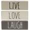 Live, Love, Laugh Blocks - Farmhouse Colors, 3 asst.;