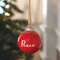 Red Ceramic Peace Ornament -