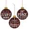 Santa Stops Here Ornament - 3 asst;