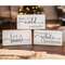 White Christmas Wood Block, 3 Asst. -