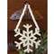Wooden Snowflake Beaded Ornament -