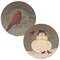 Cardinal and Snowman Plate - 2 asst.;