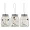 Happy Snowman Mason Jar Ornaments - 3 Asst - # 34916