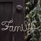 Family Script Metal Ornament;