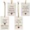 Dear Santa Heart Tag Ornament - Set of 4;