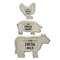 Cow, Pig, Chicken Sitter Stack, 3/Set