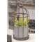 Metal Birdcage with Cement Pot;