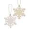 Wood Snowflake Ornament, 2 Asstd.