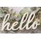 #35145 White Hello Cut-Out Script Hanger